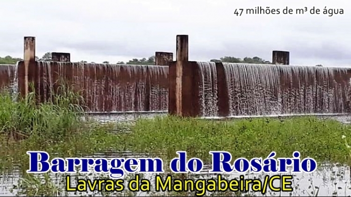 Barragem do Rosário em Lavras  é a única na Bacia do Salgado que continua sangrando