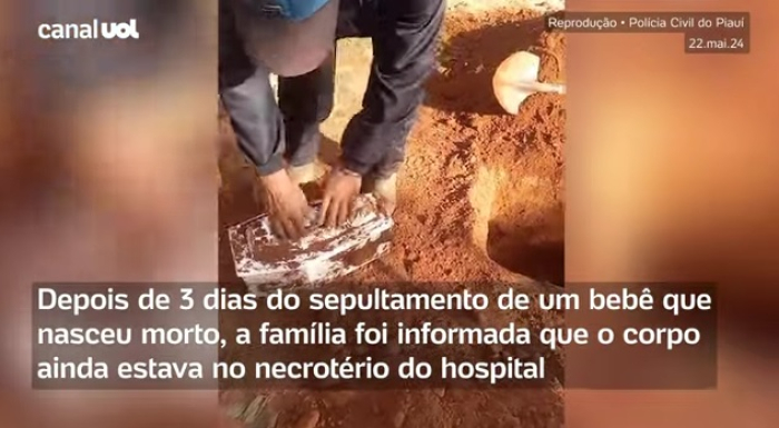 Caixão de bebê é enterrado vazio após corpo ser 'esquecido' no PI